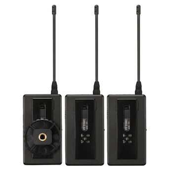 YC-WM500X2 20-Canal UHF Wireless Lavaliera Rever video Sistem de Microfon cu Emitator, Mini Rever Mic & Receptor Portabil
