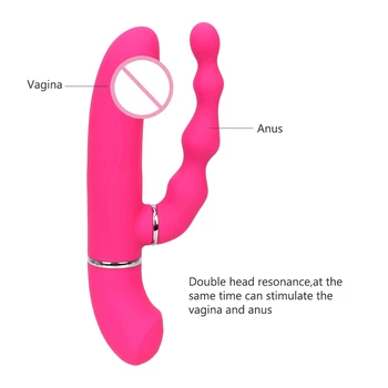 VATINE 2 in 1 de 360 de Grade Anale Vibratoare Rotație Clitoris Vagin Anus Stimulator Vibrator Vibrator G-spot Masaj