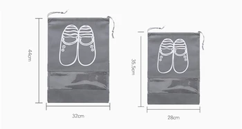 4buc/set Impermeabil de Călătorie Sac de Depozitare Praf de Acoperire pentru Pantofi Cordon Organizator Pantofi Sac Pungă 2 Dimensiuni Non-țesute Saci de Pantofi