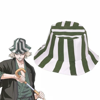 Moda Anime Bleach Fiul Său Kisuke Cosplay Pălărie Capac Cupola Verde Și Alb Cu Dungi Vara Pălărie Rece De Pepene Verde Pălărie
