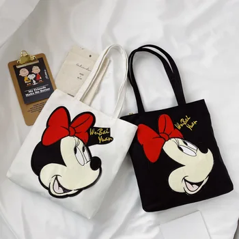 Disney mickey minnie mouse femei panza Unul-umăr geantă de mână, geantă de cumpărături fată rucsac pentru copii