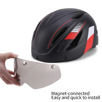 Casca de bicicleta Intergrally-turnate Bărbați Femei MTB de Ciclism Rutier Casca USB Reîncărcabilă Lumina Magnetice, Ochelari Casca XA20-1Q