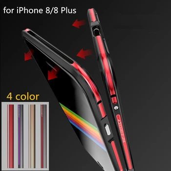 De lux Ultra Subțire de metal bumper pentru iPhone 8 caz de Șoc-Dovada Bara de protecție din aluminiu pentru iPhone 8 8 Plus De 4.7