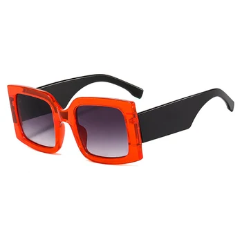 DECI&EI Ins Populare de Moda Colorate Pătrat ochelari de Soare pentru Femei Candy Leopard de Culoare Bej Ochelari Retro Bărbați Ochelari de Soare Nuante UV400