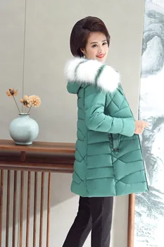 Jacheta de iarna pentru Femei jacheta de iarna Artificiale guler de blană mare sacou feminin subțire de bumbac căptușit sacou lung haina de iarna parka