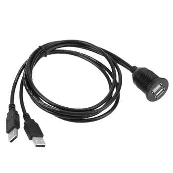 1m 2 USB Plug Duce Panel Van tabloul de Bord de Culoare Cablu Dual USB Priza Cablu de Extensie de Montare în Mașină pentru Automobile Motociclete