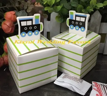 (10 Bucati/lot) 2016 Copil de dus pentru oaspeții bomboane favoruri de Prețioase Tren de Marfă Serviciu de box Pentru Copii favoarea Partidului cutie