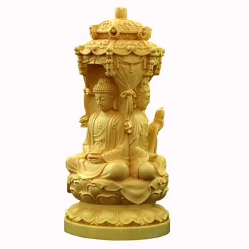 Sculptate Guanyin Buddha pe trei laturi,artă Modernă manual sculptura，Feng Shui Dumnezeu a Bogăției Statuie Decor Acasă în Camera de zi