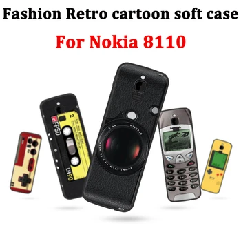 2.4 inch Pentru Nokia 8110 Caz Acoperire retro desene animate moale Caz Nokia8110 Capacul din Spate Pentru Nokia TA-1059 Cazuri de Telefon coque piele shell