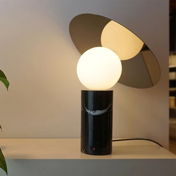 Moderne de marmură, lampa de masa LED masă lampă de masă lumină umbra de sticlă marmură bază cele mai noi design-designer de iluminat
