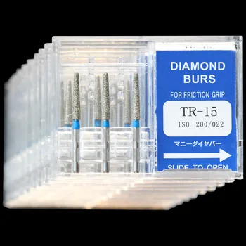 30buc(10 cutii) Dentare Freze de Diamant TR-15 Slefuit Burghiu FG1.6mm Vitezei Piesa Lustruire Dentist Bavuri