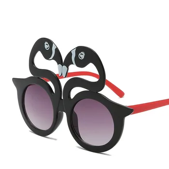 Copii Swan ochelari de Soare pentru Copii Drăguț Fată Ochelari de Soare Brand Design Neregulate Oglindă UV400 Polarizat în aer liber Siguranta Copilului Dropship