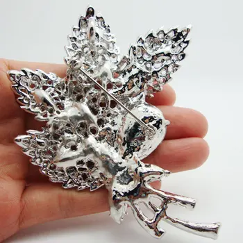 TTjewelry Destul de Moda frumos cristal colorate Stras floare frunze de Decorare Stil brosa Pandantiv