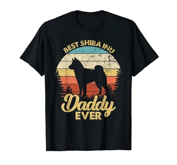Inu Tatăl Mens Mai bun Shiba Zi Cadouri-Barbati T-Shirt-Black Tricou Amuzant Tatălui