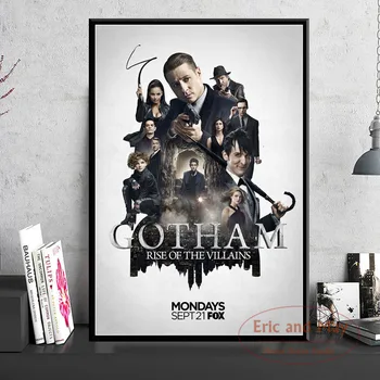 Gotham Fierbinte serial TV Show de Arta Pictura de Epocă Panza Poster de Perete Decor Acasă