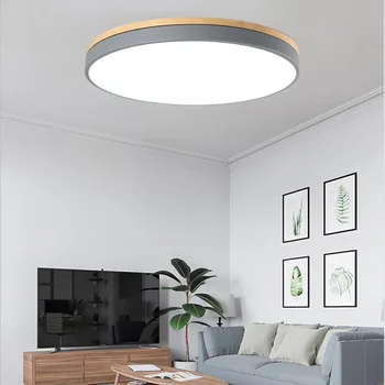 Noi Moderne, CONDUSE de Plafon Lumina Ultra-Subțire Living Lampa Panou Montare pe Suprafață Control de la Distanță