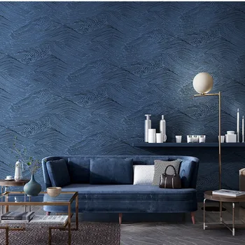 Stil japonez Albastru de Artă Val Tapet Camera de zi Dormitor Fundal Non-Țesături, Hârtie de Perete Roll