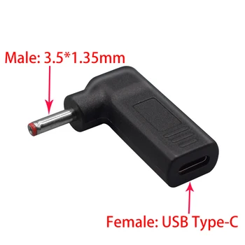 De sex feminin USB de Tip C Pentru DC 3.5*1.35 mm de sex Masculin Laptop Adaptor Convertor Jack PD Spoof Momeală Declanșa Plug Rapid de Încărcare de Cap