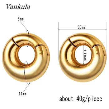 Vankula 2 buc 316L din Oțel Inoxidabil Ureche Prize Tuneluri 8mm Simplu Ureche Greutăți Piercing Bijuterii Ureche Indicatoare de Aur Negru din Oțel