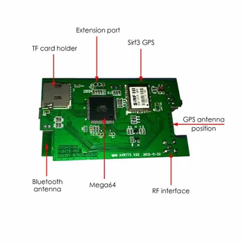 Cele mai recente AVRT5 APRS Tracker VHF cu GPS/Bluetooth/Termometru/TF Card Suport APRSdroid
