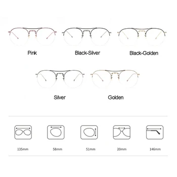 Semi-fără ramă de Ochelari de vedere Optic Cadru pentru Femei Ochelari Ochelari Optice Jumătate Rim Ochelari Cadru Optice