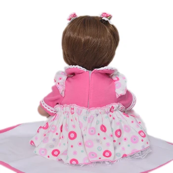 KEIUMI Nou 42 cm Renăscut Baby Doll Manual de 17 Inch Nou-născut Păpuși de Moda Fete Jucării Pentru Copii Drăguț Playmates Cadouri