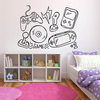 Gamer controler de Perete Autocolant Vinyl alege-ti arma joc video Decalcomanii de Perete pentru băieți dormitor Joc Cameră Decor Mural X519