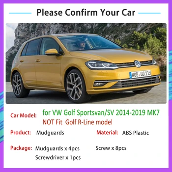 Masina Mudflap Apărători de noroi Aripa pentru VW Volkswagen Golf Sportsvan SV~2019 2016 2017 Exterior Auto de Vânzare Bunuri Accesorii