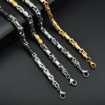 6MM Bizantin Coliere din Oțel Inoxidabil Manual Lanț colier Pentru Barbati New Style Moda Bijuterii Farmec