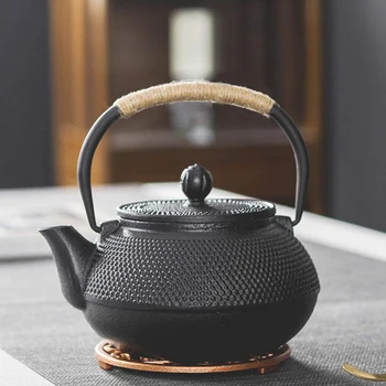 UPORS Fonta Ceainic 600/800/1200ML Japoneză Fier de Ceai Oala cu Oțel Inoxidabil Infuser Ceai Fierbător de Apă Clocotită Ceai Oolong