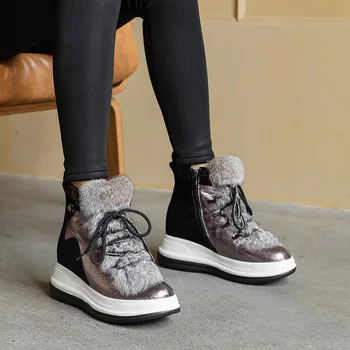 MORAZORA 2020 dimensiuni mari 33-43 de înaltă calitate cizme de iarna de moda rotund toe platforma de 2 culori pentru femei cizme pentru femei ține de cald zăpadă cizme glezna