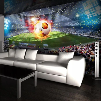Beibehang Personalizat tapet 3d creative high-end murală uriaș teren de fotbal la tv de fundal decorare perete pictura 3d tapet