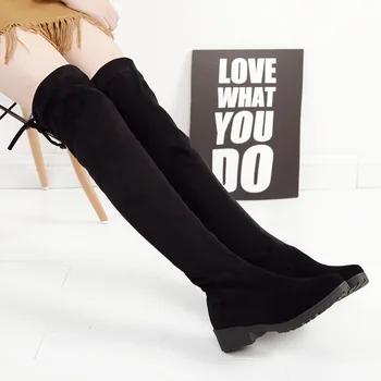 Coapsa Cizme De Iarna Pentru Femeie Cizme Pentru Femei Cizme Genunchi Porțiune Plană Sexy Pantofi De Moda Negru Botas Mujer 2021