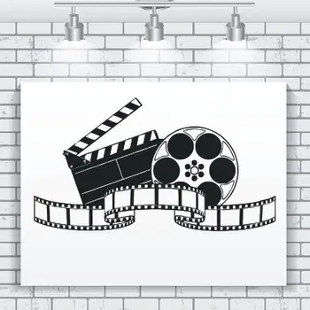 Home Cinema Roon Autocolant Perete Film Film Room Decor de Film PlayVinyl Perete Decal Film Cinema cu proiector Perete Poster AZ150