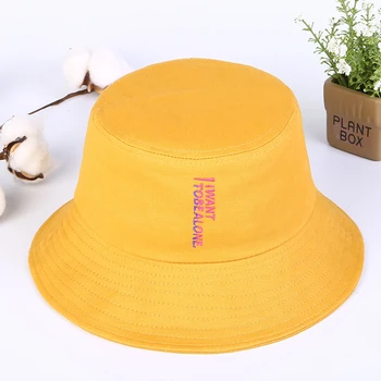 Vara Toamna Aranjament Vertical Scrisoare Stil Harajuku Unisex Bucket Hat pentru Barbati Femei Panama Protecție solară Pescar Capac F42
