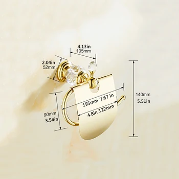 Titularul de hârtie de Aur Rola de Hârtie Igienică a WC Porte Papier Toaletă Montat pe Perete Baie Titularul de Hârtie Papier Toaletă Suport HK-40