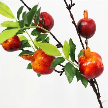 5pcs/lot Artificiale Fructe de Rodie Bean Ramură fructe de Padure Plante Acasă de Crăciun Acasă, Decor Nunta, Decor Vii Spuma Flori