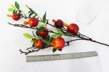 5pcs/lot Artificiale Fructe de Rodie Bean Ramură fructe de Padure Plante Acasă de Crăciun Acasă, Decor Nunta, Decor Vii Spuma Flori