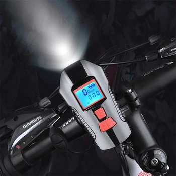 Ciclism Față de Lumină Biciclete Calculator Ecran LCD Wireless Vitezometru Bicicleta Far MTB USB Reîncărcabilă Cronometru Electric Corn