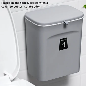Capac Culisant Gunoi Bucătărie Ușa Dulapului Agățat De Depozitare Din Plastic Sanitare Buck Montat Pe Perete Pliant Coș De Gunoi Dulap De Bucătărie