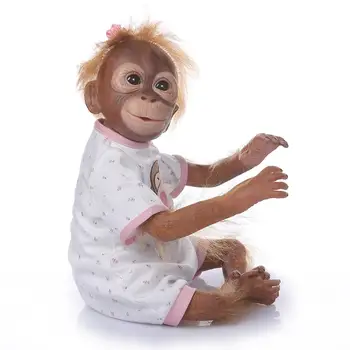 20 Inch Realist Papusa Moale Din Silicon De Vinil Nou-Născuți Maimuță Realiste Lucrate Manual, Jucării Pentru Copii Cadouri