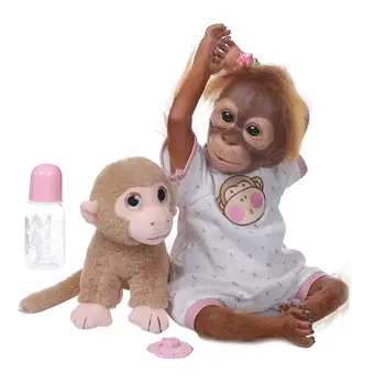 20 Inch Realist Papusa Moale Din Silicon De Vinil Nou-Născuți Maimuță Realiste Lucrate Manual, Jucării Pentru Copii Cadouri