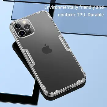 Pentru iPhone 12 Pro Cover NILLKIN TPU Transparent, Clar Silicon Moale Capacul din Spate Pentru iPhone 12 Pro Max Cazul Drop-dovada