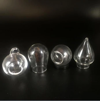 10pieces/lot 25*30mm Micro Peisaj Ecologic Sticlă Sticlă Sticlă, Vase de bijuterii de Sticlă borcane Moss DIY glob de Sticlă pandantiv