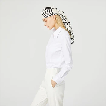 90cm Design de Brand Cal Esarfa Fular Diagonal Eșarfă de Mătase Pătrat Femei Șal Brand Hijab Bandană Manual Ondulată Eșarfe Cap