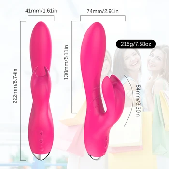G-spot vibrator cu 10 viteze USB reîncărcabilă puternic vibrator rabbit vibrator pentru clitoris sex feminin stimularea masaj adult sex toy