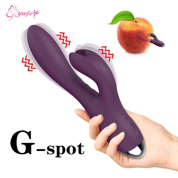 G-spot vibrator cu 10 viteze USB reîncărcabilă puternic vibrator rabbit vibrator pentru clitoris sex feminin stimularea masaj adult sex toy