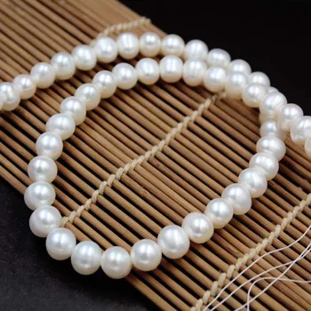 Naturale de apă dulce pearl margele vrac Moda simplu rotund mare perla benzi/încărcare DIY colier bratara cercei accesorii