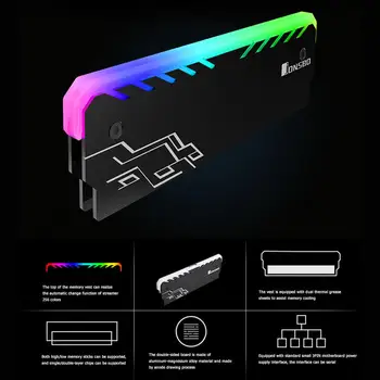JONSBO RAM radiator Vesta RGB DDR DDR3 Memorie DDR4 de Răcire de Căldură Distribuitor Cooler Radiator pentru Desktop PC schimbare de culoare