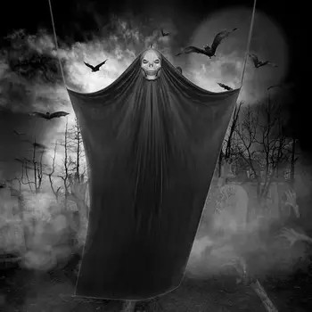150*330cm Halloween Schelet Agățat Fantoma de Zbor Decoratiuni Pentru Exterior, Interior, Bara de Partid Înfricoșător elemente de Recuzită, Decor de Halloween